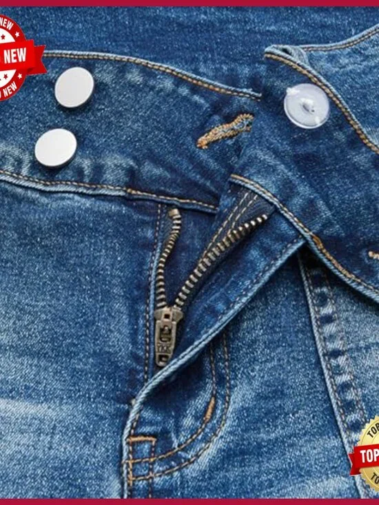 Wide Leg Stretch Denim Jeans Low Rise Straight Fit Flare Pants - Picture 5 of 7